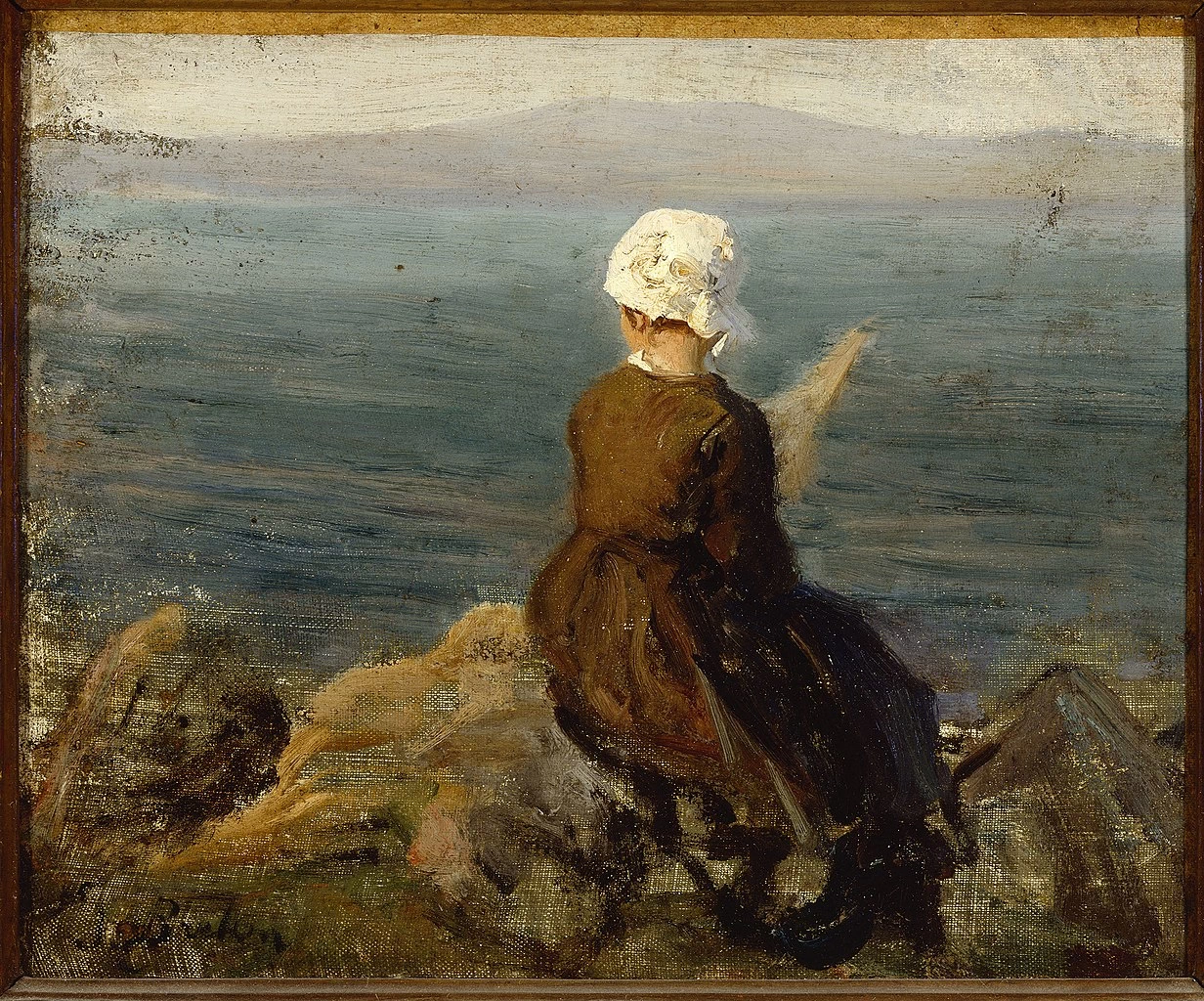 Ragazza sulle rocce a Douarnenez, 1870 - Musée des Beaux, Arts de la ville de Paris